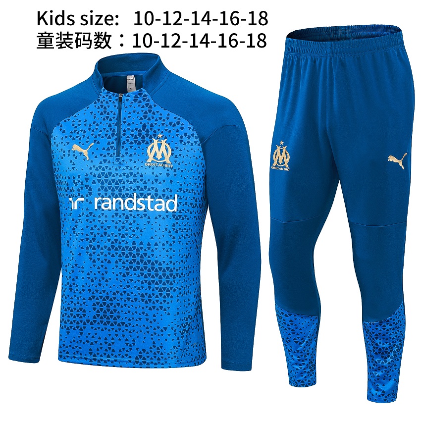 Kids Marseille 23/24 Tracksuit - Blue